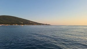 Кабардинка на море закат с пляжа вид на Новороссийск. самые красивые закаты здесь
