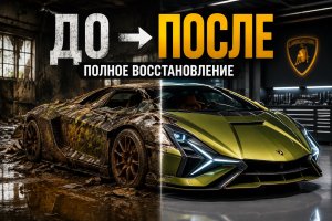 Реставрация заброшенного суперкара Lamborghini Sian