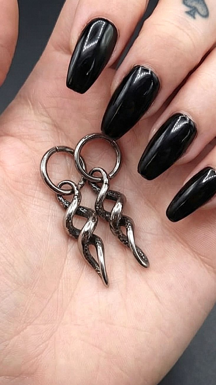 Стильные серьги-кольца «Стальные спирали» от StarfallShop