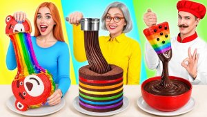 Кулинарный Челлендж с Радужной Едой _ Удивительные Кухонные Рецепты