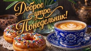 Доброе утро.Отличного начала новой недели. Шикарная музыкальная открытка.