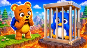 😳СУПЕР МИШКА, НО Я СПАСЛА МИЛОГО ПИНГВИНА ! SUPER BEAR ADVENTURE