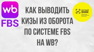 Как выводить КИЗы из оборота  по системе FBS на WB?
