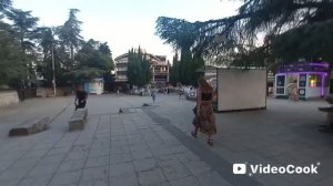 Крым. Судак. 9.08.2026 г. обстановка на Кипарисовой аллее вечером.