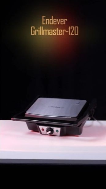 Пресс-гриль Grillmaster-120 — 2000 Вт, 210°C, антипригарное покрытие, открывание 180°
