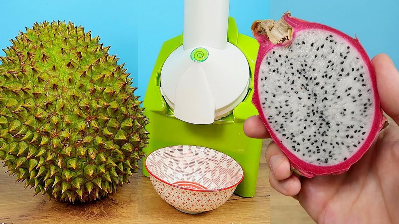 Что если сделать мороженое из Дуриана и Драгон Фрута? Ice Cream Maker с Алиэкспре