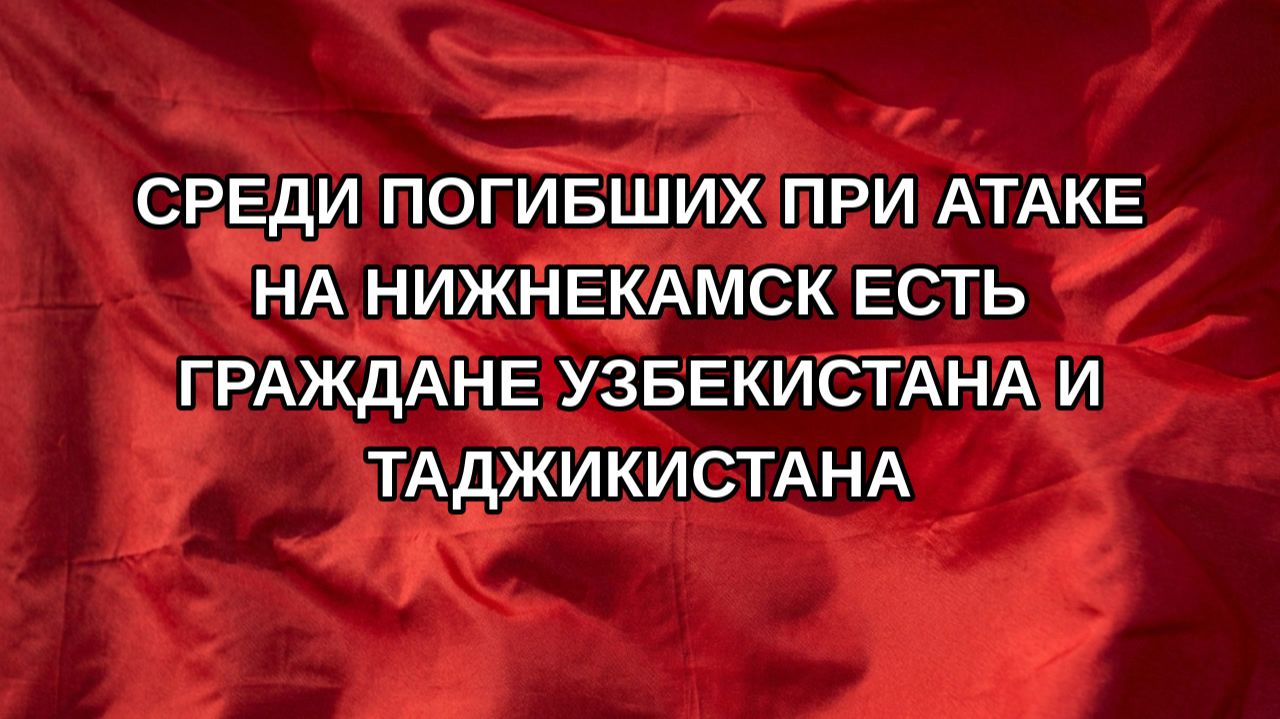 Среди погибших при атаке на Нижнекамск есть граждане Узбекистана и Таджикистана