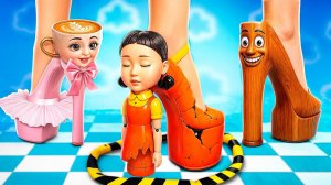 Italian Brainrot в Игре в Кальмара 3! Кукла из Игры в Кальмара Против Балерины Капучины!