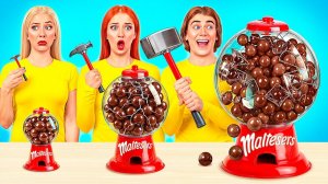 Большая, Средняя или Маленькая Тарелка Челлендж _ Секретные Лайфхаки и Гаджеты