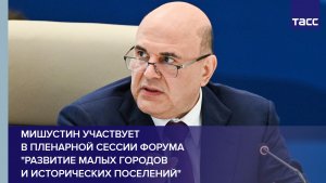Мишустин участвует в пленарной сессии форума «Развитие малых городов и исторических поселений»