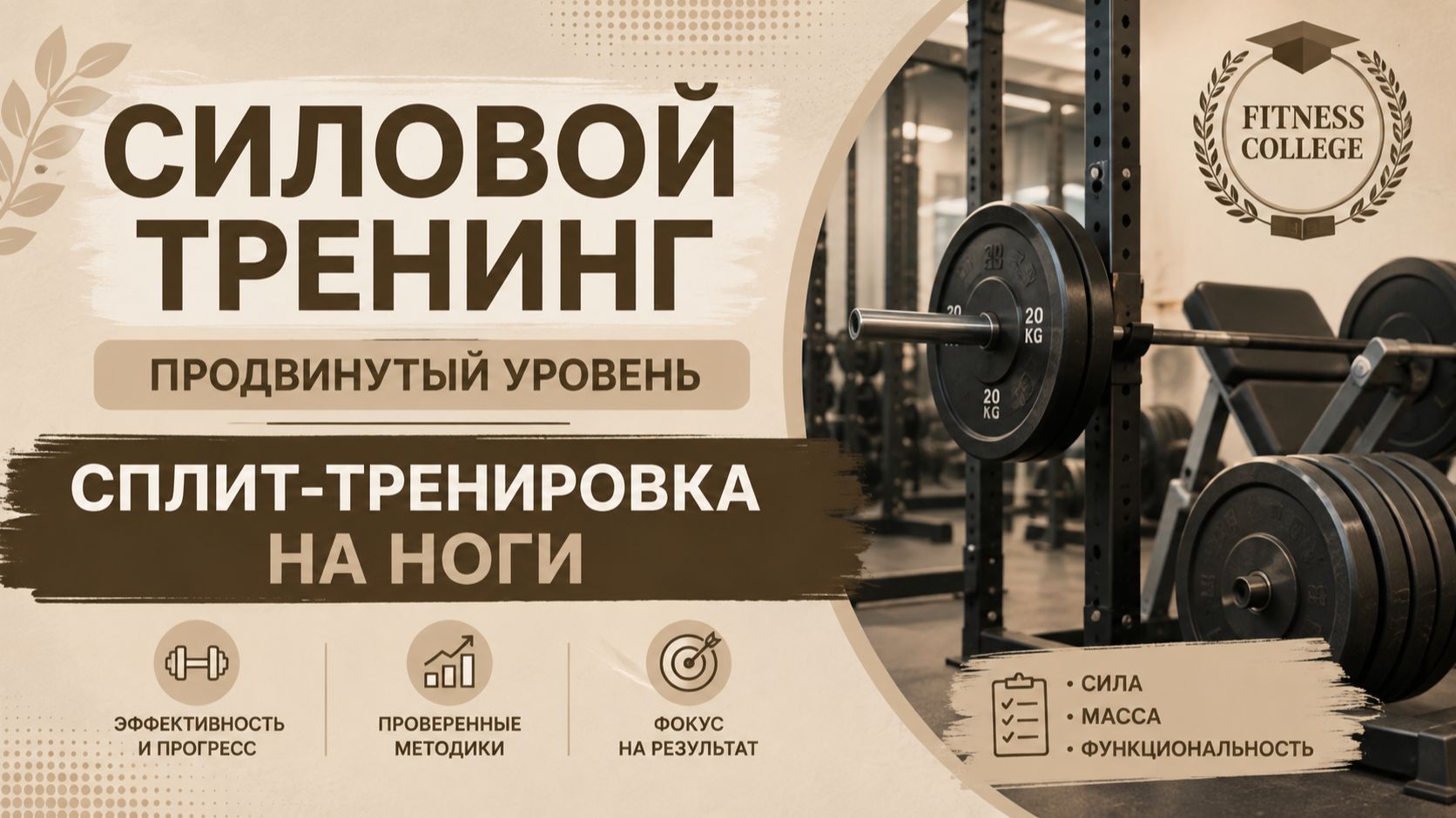 Силовой тренинг. Продвинутый уровень / Сплит-тренировка на ноги
