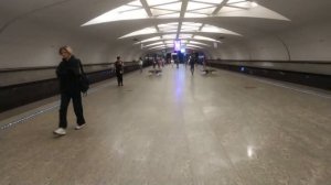 Станция метро Строгино интерьер, пассажиры, поезда Фрагмент 7