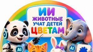 ИИ ЖИВОТНЫЕ-НАСЕКОМЫЕ УЧАТ ЦВЕТАМ!🐈🟠 ВИДЕО ДЛЯ ДЕТЕЙ!👧 УЧИМ ЦВЕТА ВМЕСТЕ! #Детям #Ии #Учение