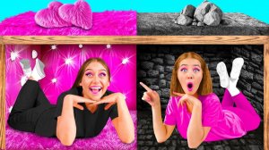 Секретный Домик Под Кроватью # Богатая vs Бедная Война Пранков от KiKi Challenge