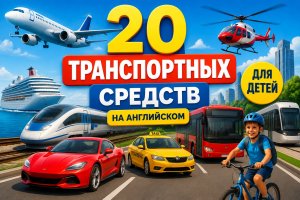 20 названий транспорта на английском Машина, автобус, поезд, трамвай, велосипед