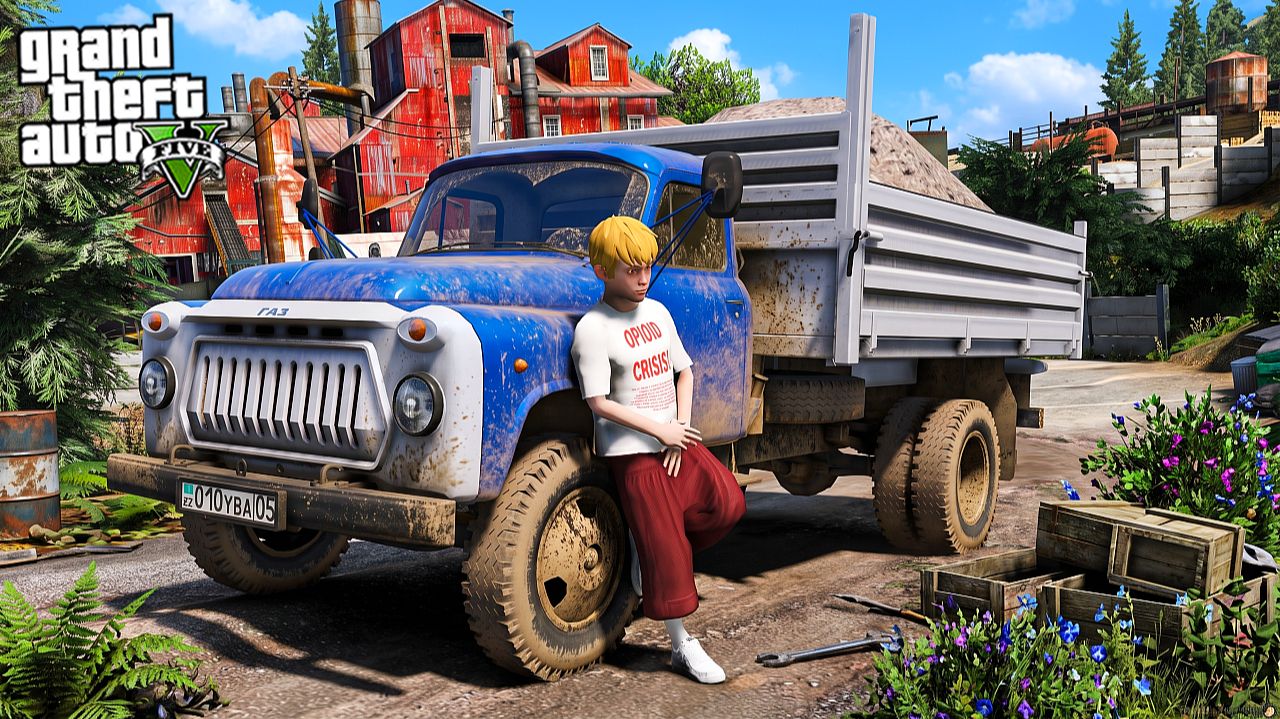 ГРИША РАБОТАЕТ НА ЗИЛЕ ? ПОМОГАЮ ПАПЕ ВОДИТЕЛЕМ НА ГАЗ ЗИЛ - ЖИЗНЬ ПЕРЕКУПА В GTA 5