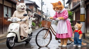 🐱🌱 От мечты к реальности# мама-кошка помогает котенку заработать на электросамокат 💖✨
