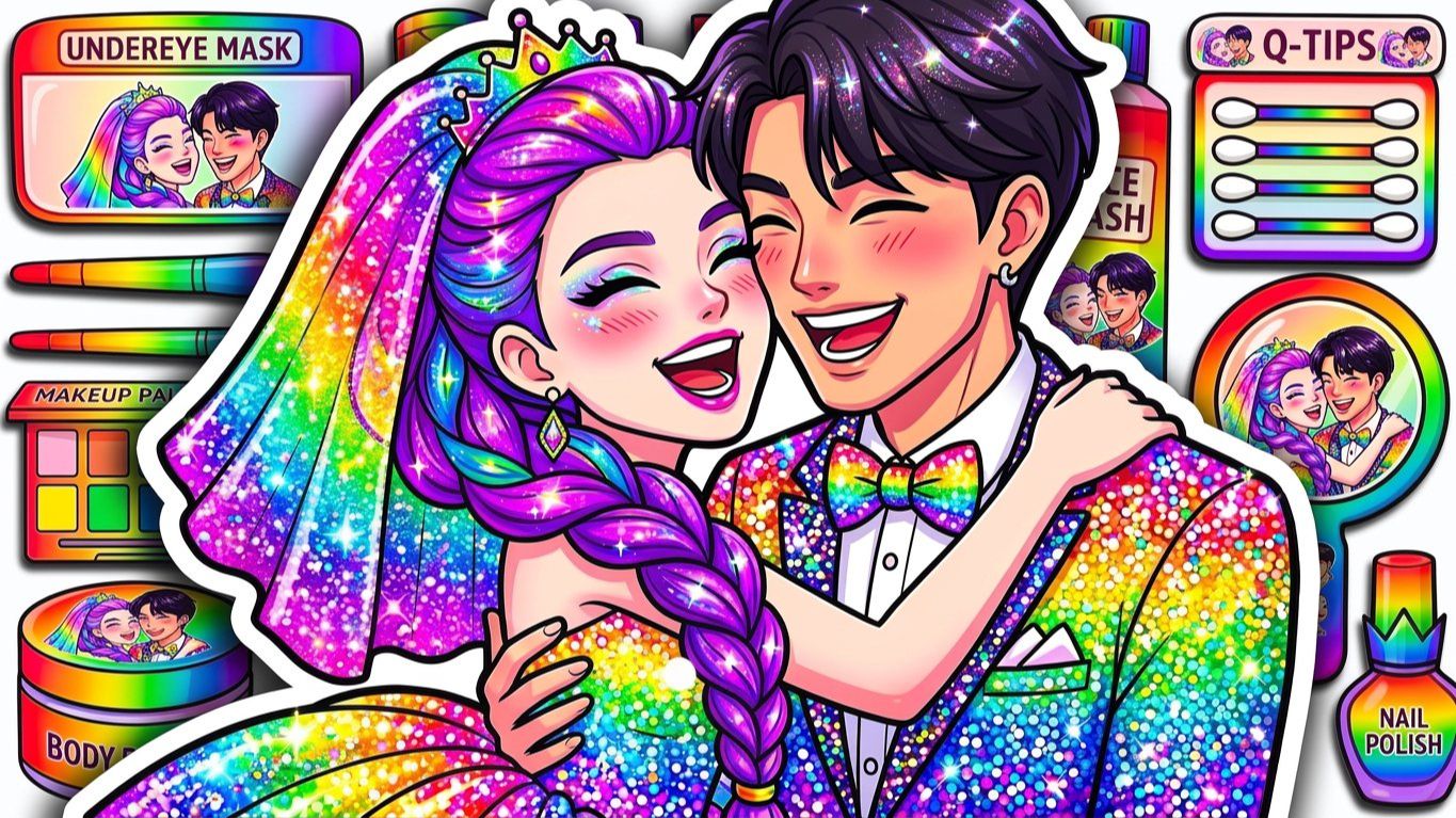 Свадебное преображение Руми и Джину 💍❤️ Кейпоп-охотницы на демонов | Самоделки из бумаги. Мультики