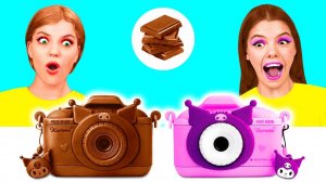 Челлендж. Шоколадная Еда vs Настоящая еда # Кухонные Лайфхаки и Рецепты от DaZaZa Challenge