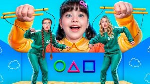ИГРА В КАЛЬМАРА в реальной жизни! Бедная vs богатая! 😱