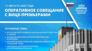 Оперативное совещание с вице-премьерами 11 августа 2026 года
