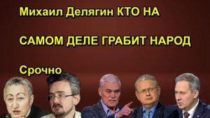 Михаил Делягин КТО НА САМОМ ДЕЛЕ ГРАБИТ НАРОД Срочно