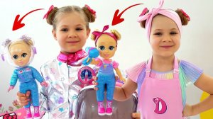 Диана и Рома играют с куклами Love, Diana