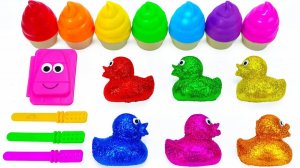 Удовлетворительное видео l Мороженое Playdoh с нарезкой радужной утки ASMR