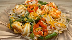 Ширатаки с Лангустинами и соусом Том Кха.Стройнеем со вкусом.