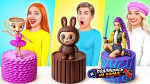 Кулинарный Челлендж. Торт Лабубу и Руми и балерина капучино.