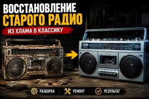 Реставрация старинного радиоприёмника: восстановление бумбокса AM/FM с кассетной декой