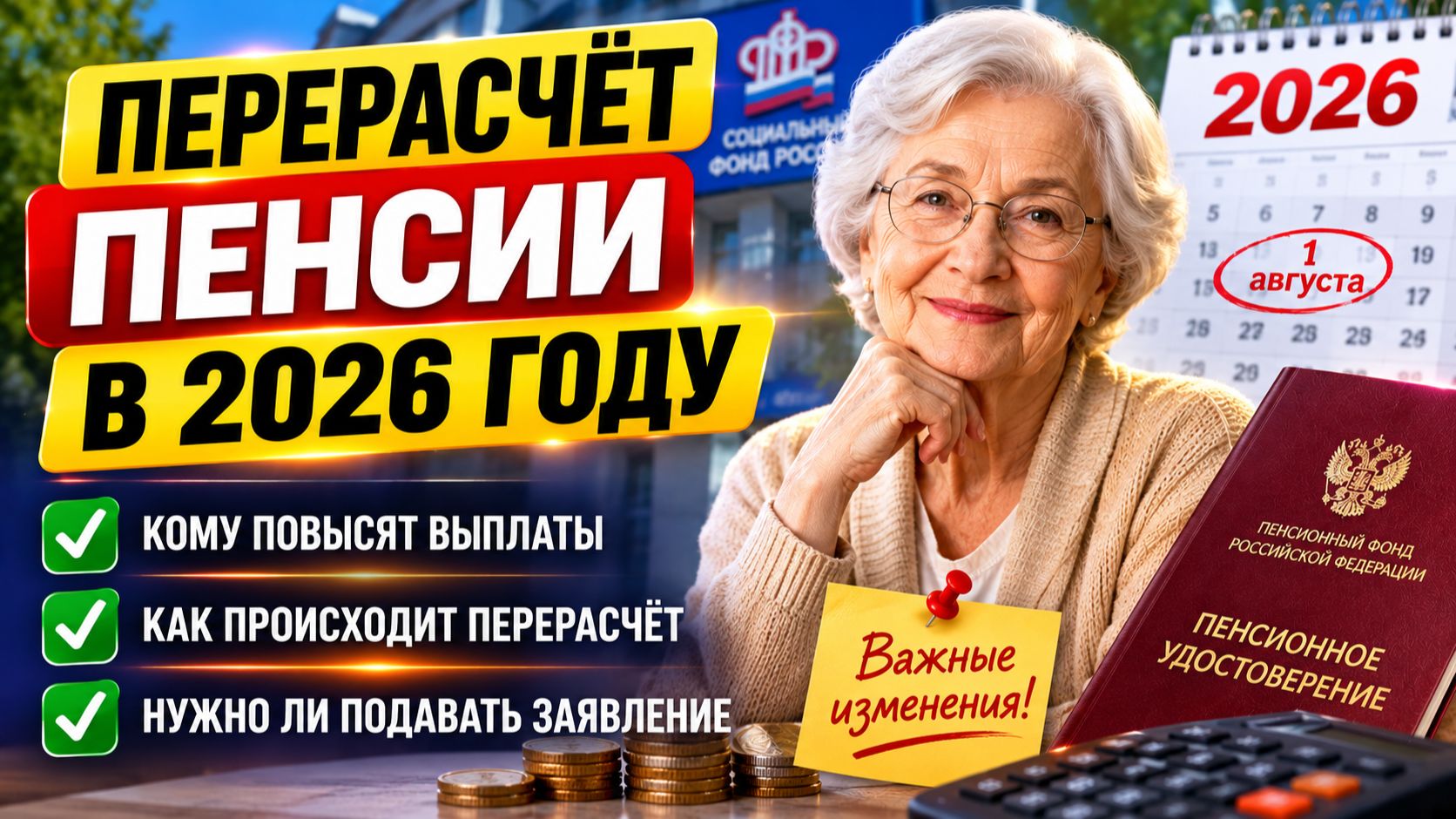 Перерасчёт пенсии в 2026 году