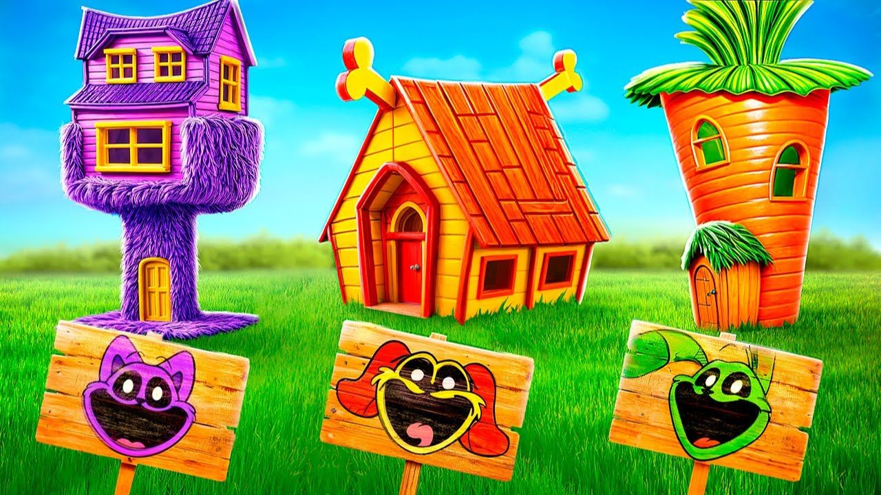 Мы построили секретный домик для Smiling Critters! Челлендж одного цвета вместе с Poppy Pl