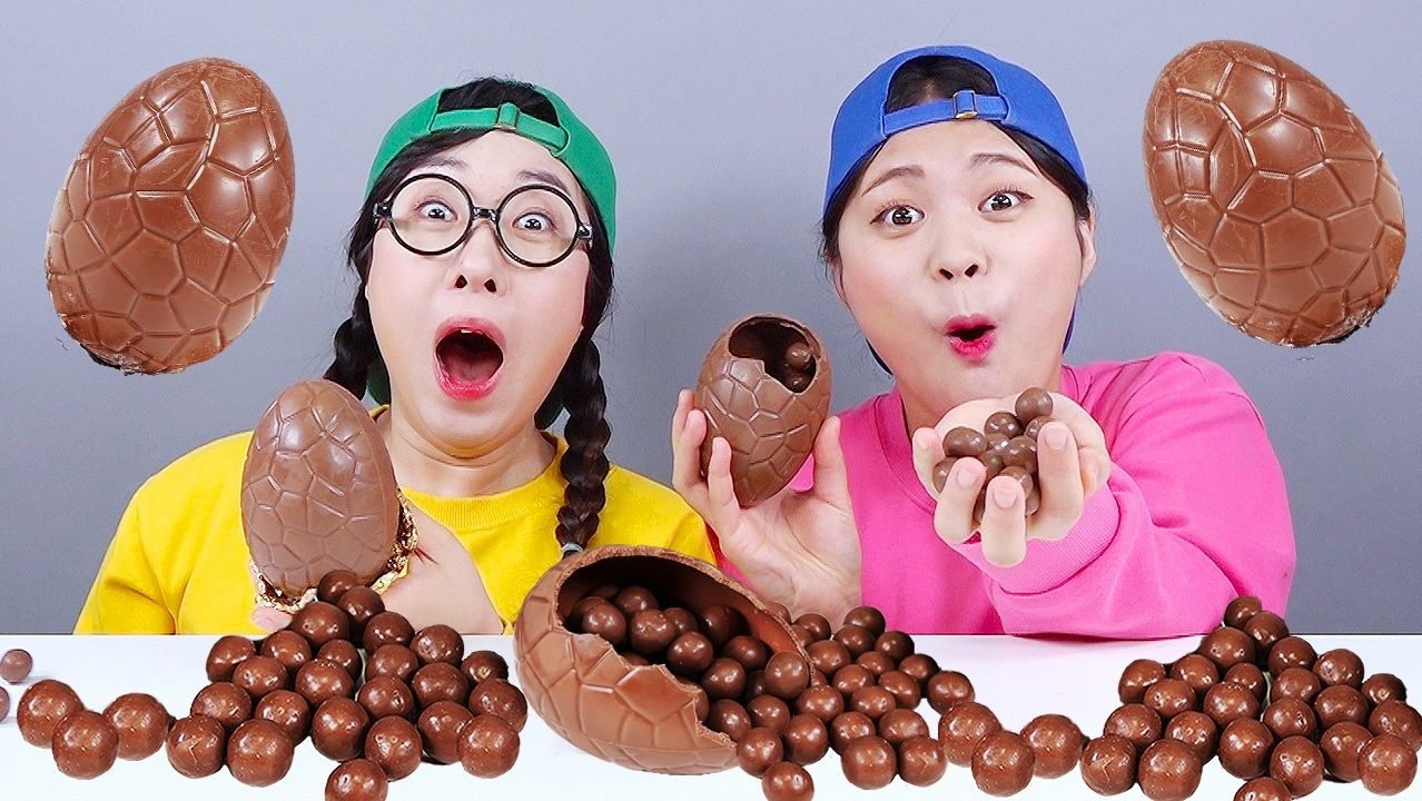 Шоколадное яйцо Maltesers Десерт Мукбанг