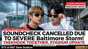🚨Чрезвычайная ситуация в Балтиморе с участием BTS! Саундчек Тэхёна и Чонгука отменен из-за неблагоп