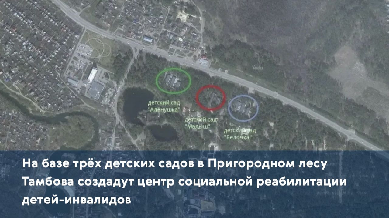 В Пригородном лесу Тамбова создадут центр социальной реабилитации детей-инвалидов