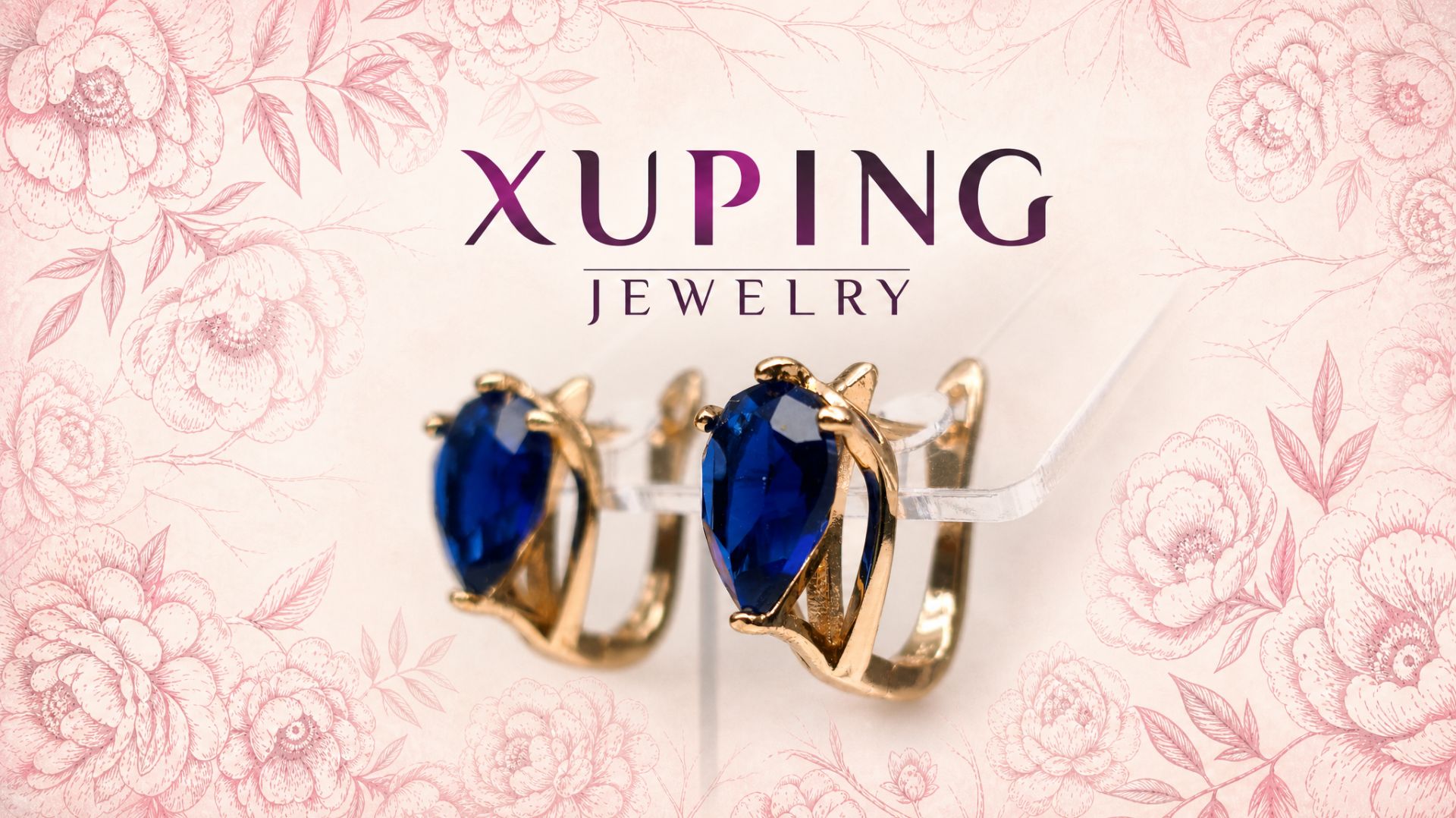 Серьги, XUPING Jewelry (Позолота, Цирконы,) , (Леоти), X1-037