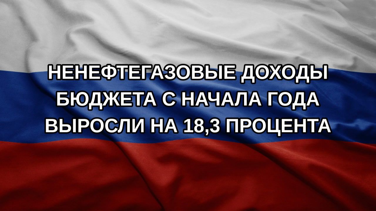 Ненефтегазовые доходы бюджета с начала года выросли на 18,3 процента