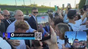 Владимир Путин остановил свой кортеж на улице Новосибирска