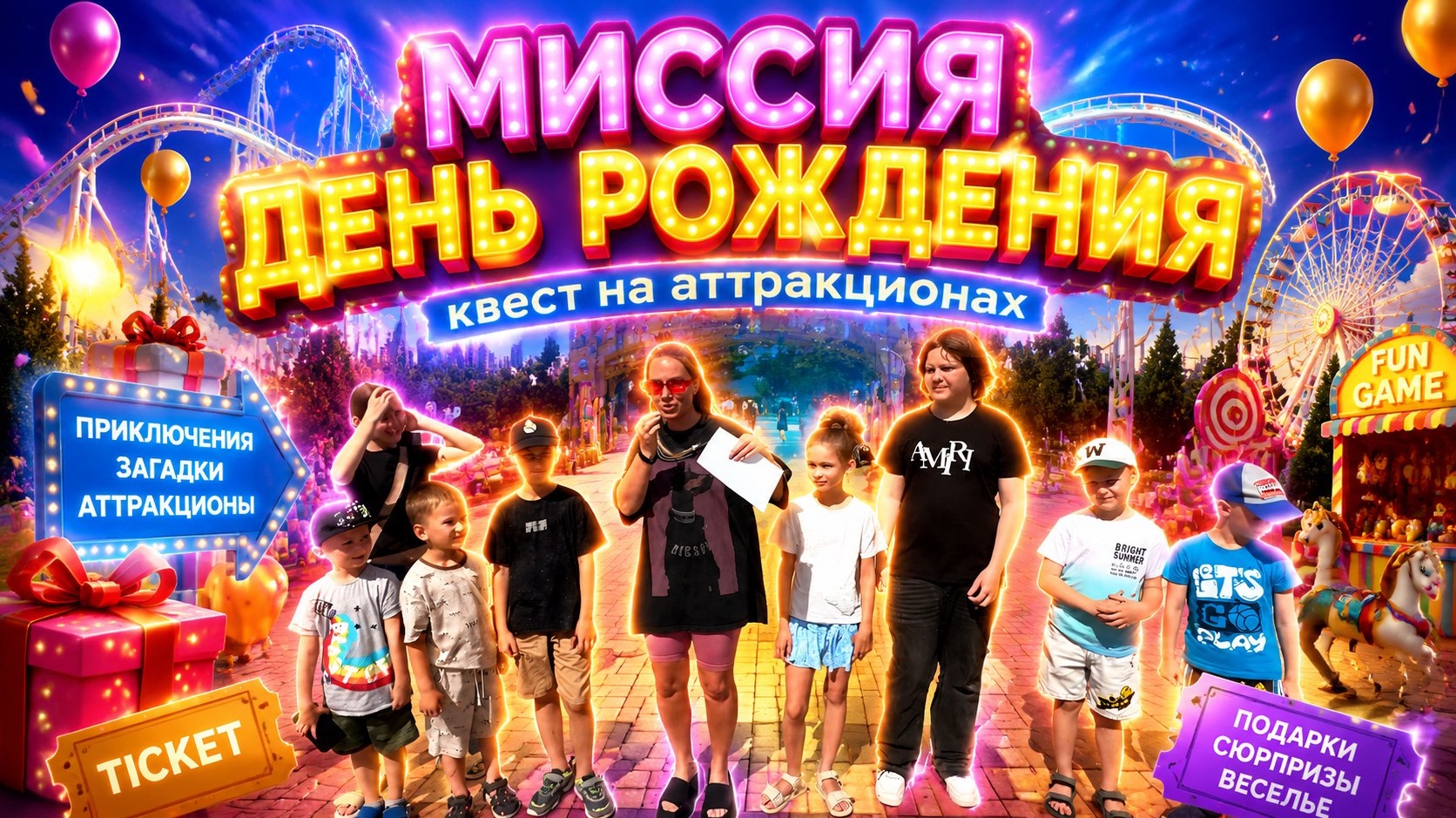 КВЕСТ НА АТТРАКЦИОНАХ | МИССИЯ ДЕНЬ РОЖДЕНИЯ
