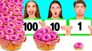 100 Слоев Еды Челлендж # Секретные Лайфхаки и Гаджеты с DaZaZa Challenge