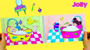 ТИХАЯ КНИГА ДЛЯ БУМАЖНЫХ КУКОЛ 🛁 КУКОЛЬНЫЙ ДОМ С ВАННОЙ РУЧНОЙ РАБОТЫ