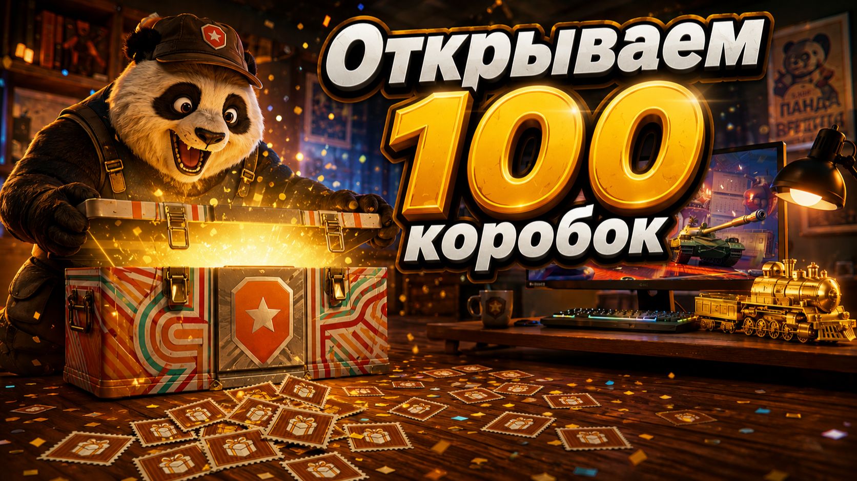 Открыл 100 коробок «День рождения 2026» в Мир Танков
