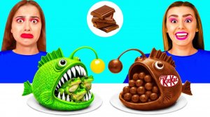 24 Часа Едим Еду Одного Цвета Челлендж # Смешные Кухонные Войны от Ideas4Fun Challenge