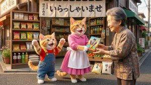 💖🐱 Мама-кошка усердно трудится, чтобы купить игрушечный самолетик для своего маленького котенка