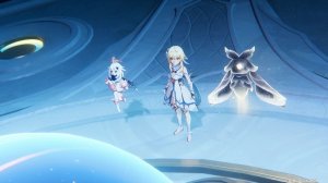 Genshin Impact: Первопроходцы. Летим на Луну. Приключения Паймон и Люмин на Луне.