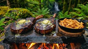 Томагавки на раскалённом камне — мясо шипит!
