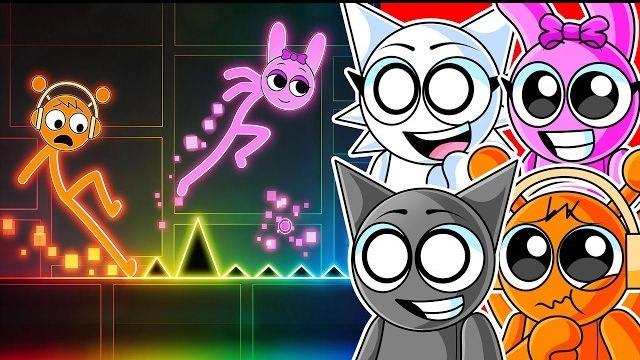 ОТРЯД СПРУНКИ против GEOMETRY DASH