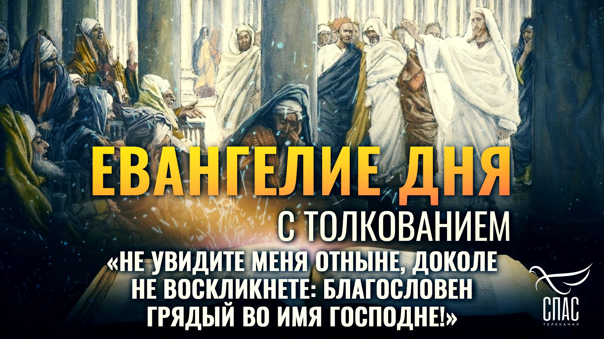 «Не увидите Меня отныне, доколе не воскликнете: благословен Грядый во имя Господне!» / Евангелие дня