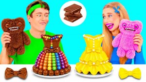 Челлендж. Шоколадная Еда vs Настоящая еда _ Удивительные Кухонные Рецепты